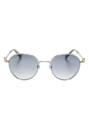 Round frame mirrored sunglasses outlet