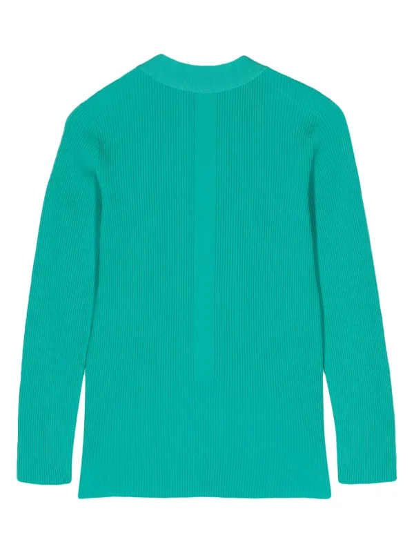 CFCL Vネック リブカーディガン | グリーン | FARFETCH JP