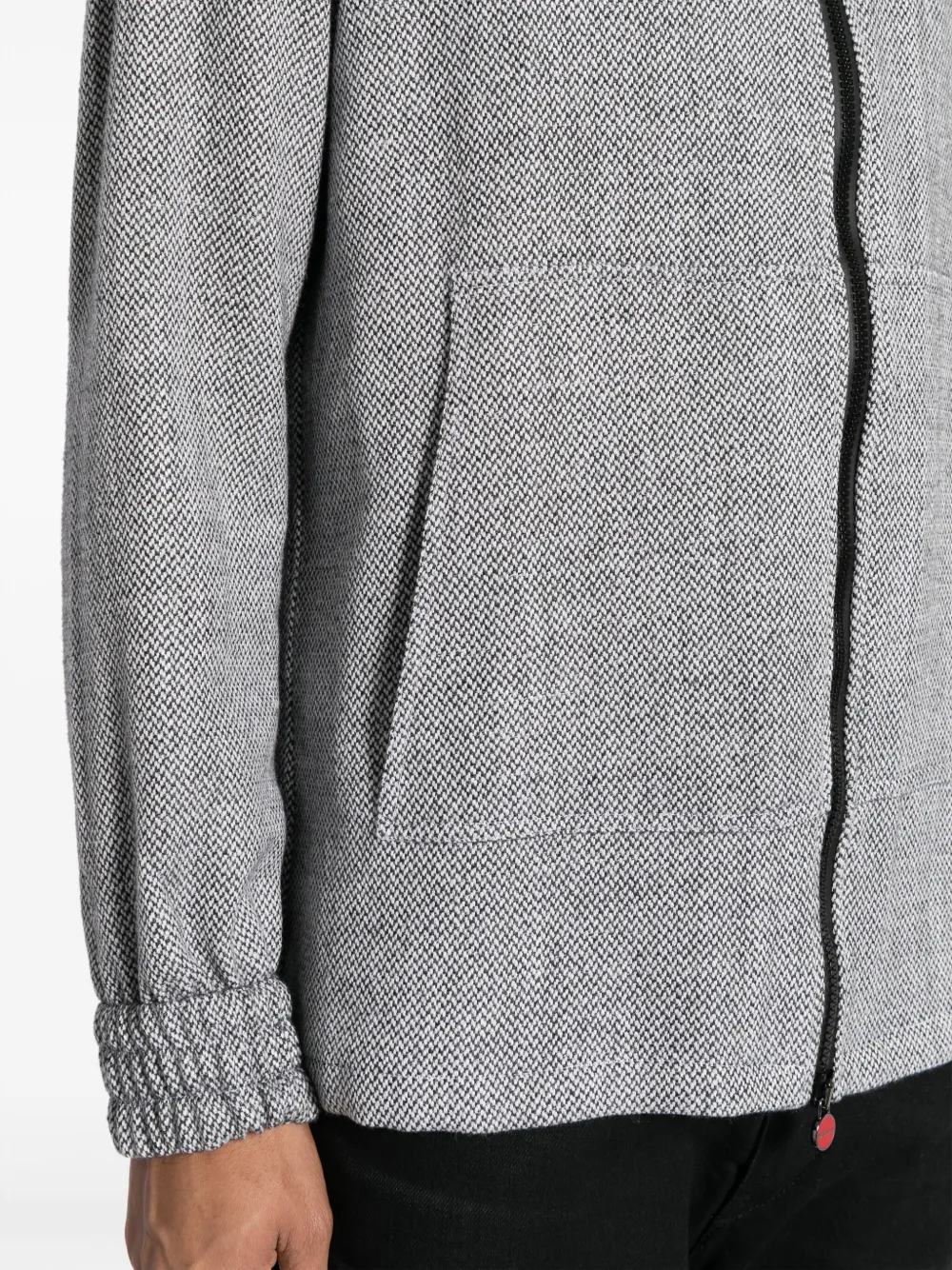 Kiton Herringbone zipup Jacket Farfetch