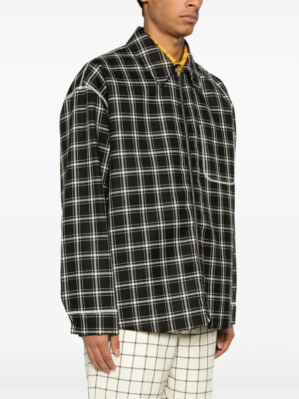 Marni チェック ウールシャツジャケット | ブラック | FARFETCH JP