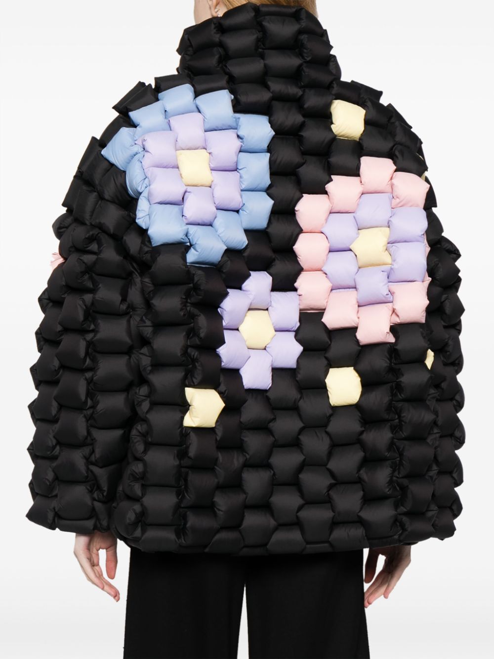 RAXXY Firework Mosaic padded jacket - Zwart
