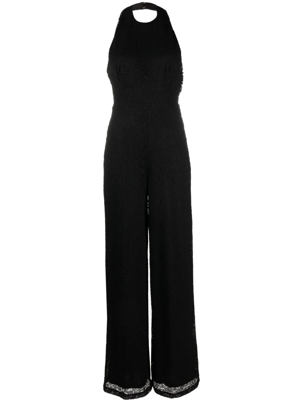 TWINSET logo-plaque halterneck jumpsuit – Black