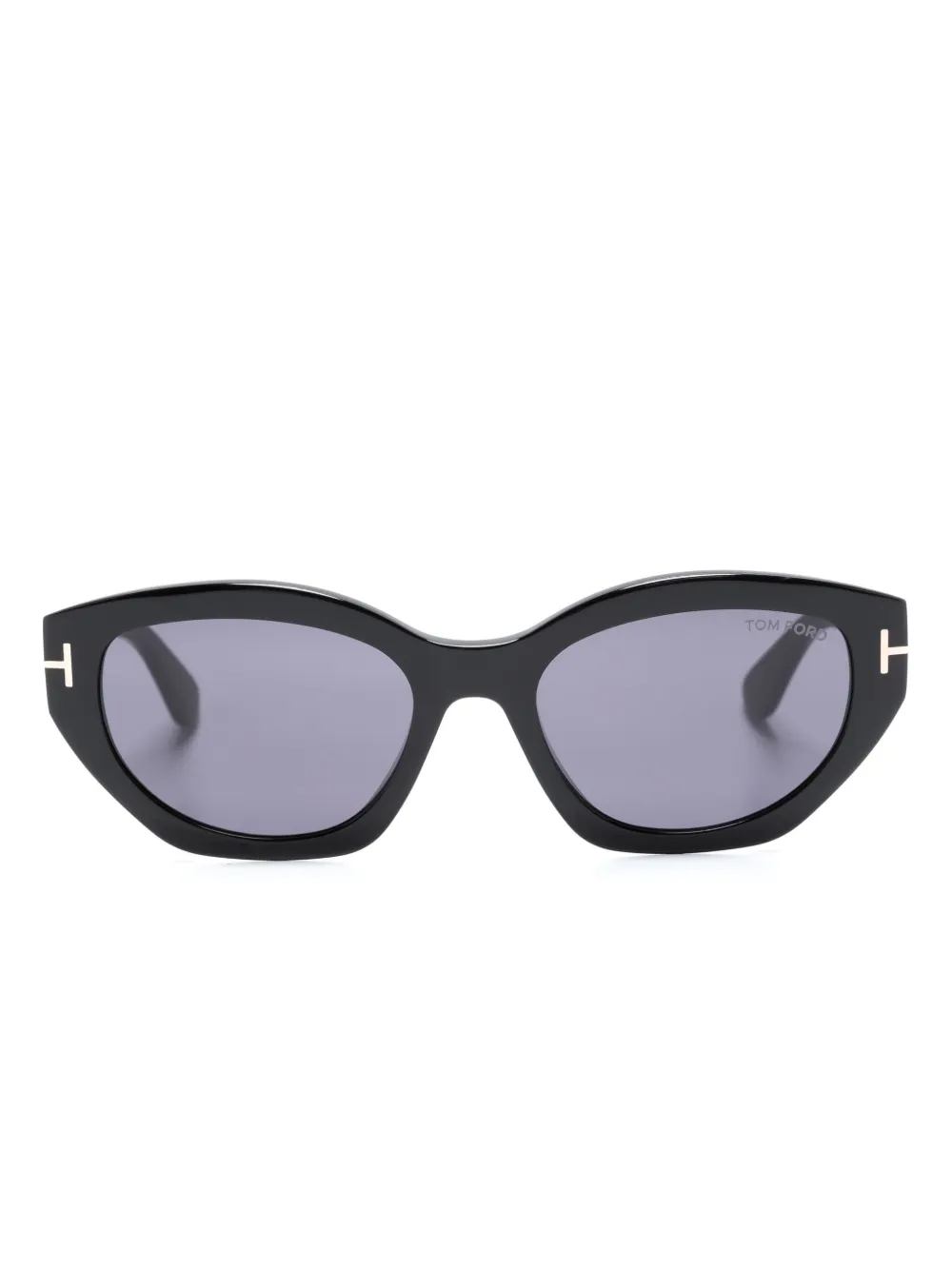 Tom Ford Round-frame Tinted Sunglasses In Black