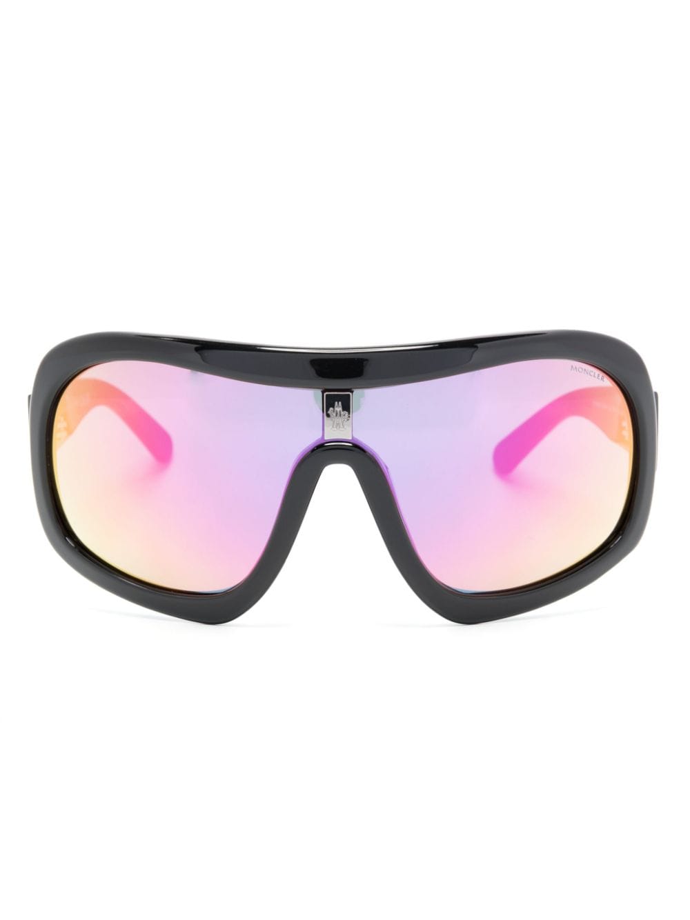 logo-plaquee biker-style sunglasses