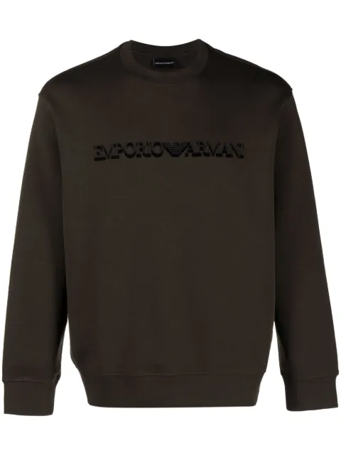 Emporio Armani logo-print cotton-blend sweatshirt