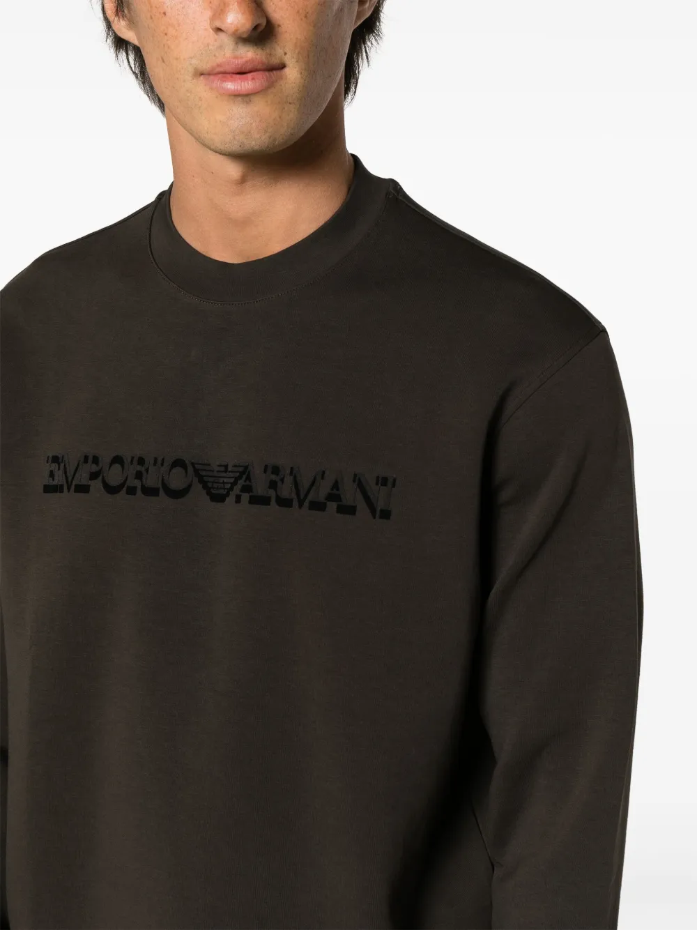 Emporio Armani Sweater met logoprint Groen