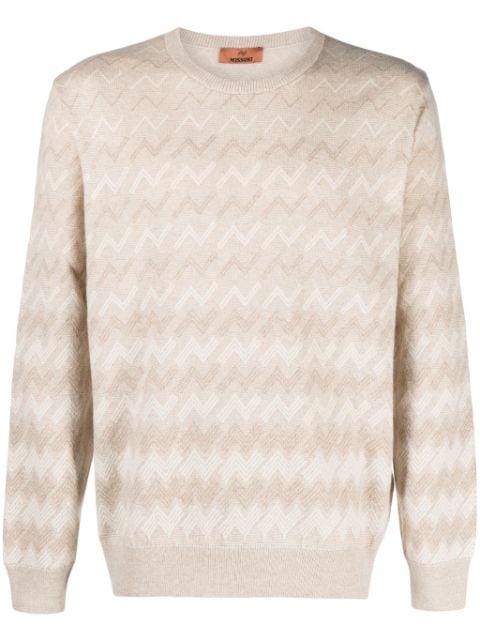 Missoni zigzag-pattern cashmere jumper