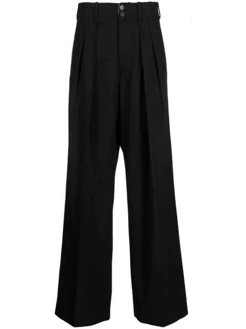 Plan C pleated wide-leg trousers