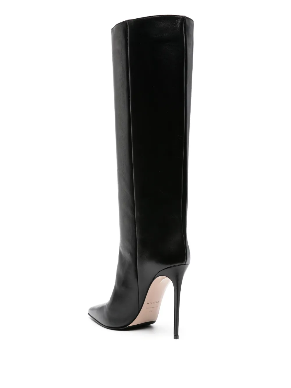Le Silla Eva 120mm Knee-length Leather Boots In Schwarz