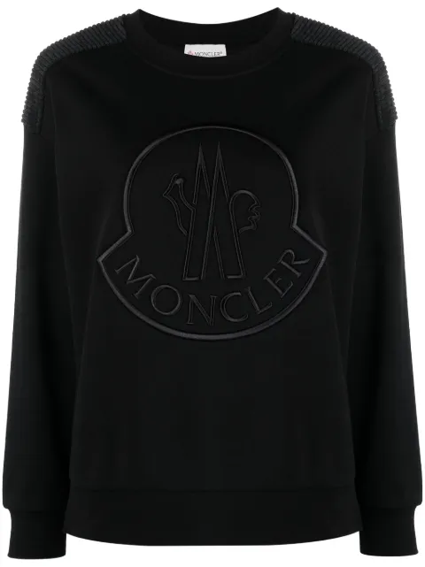 Moncler logo-embroidered cotton-blend sweatshirt