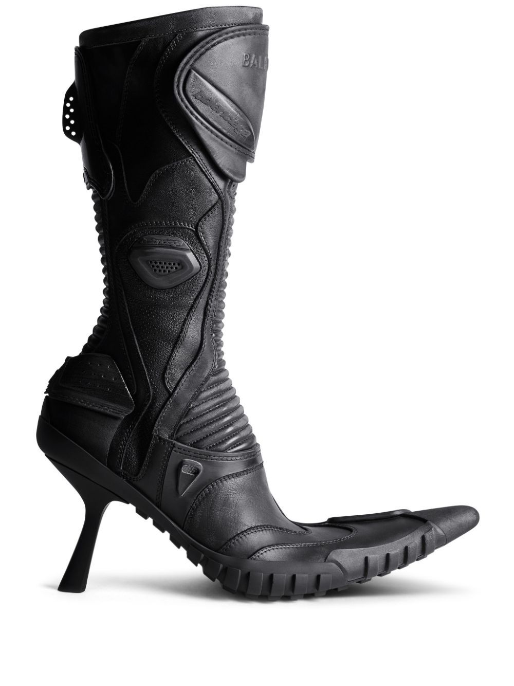 Shop Balenciaga Biker 90mm Leather Boots In Black