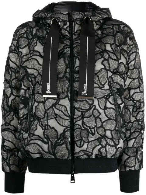 Herno lace-embellished down jacket