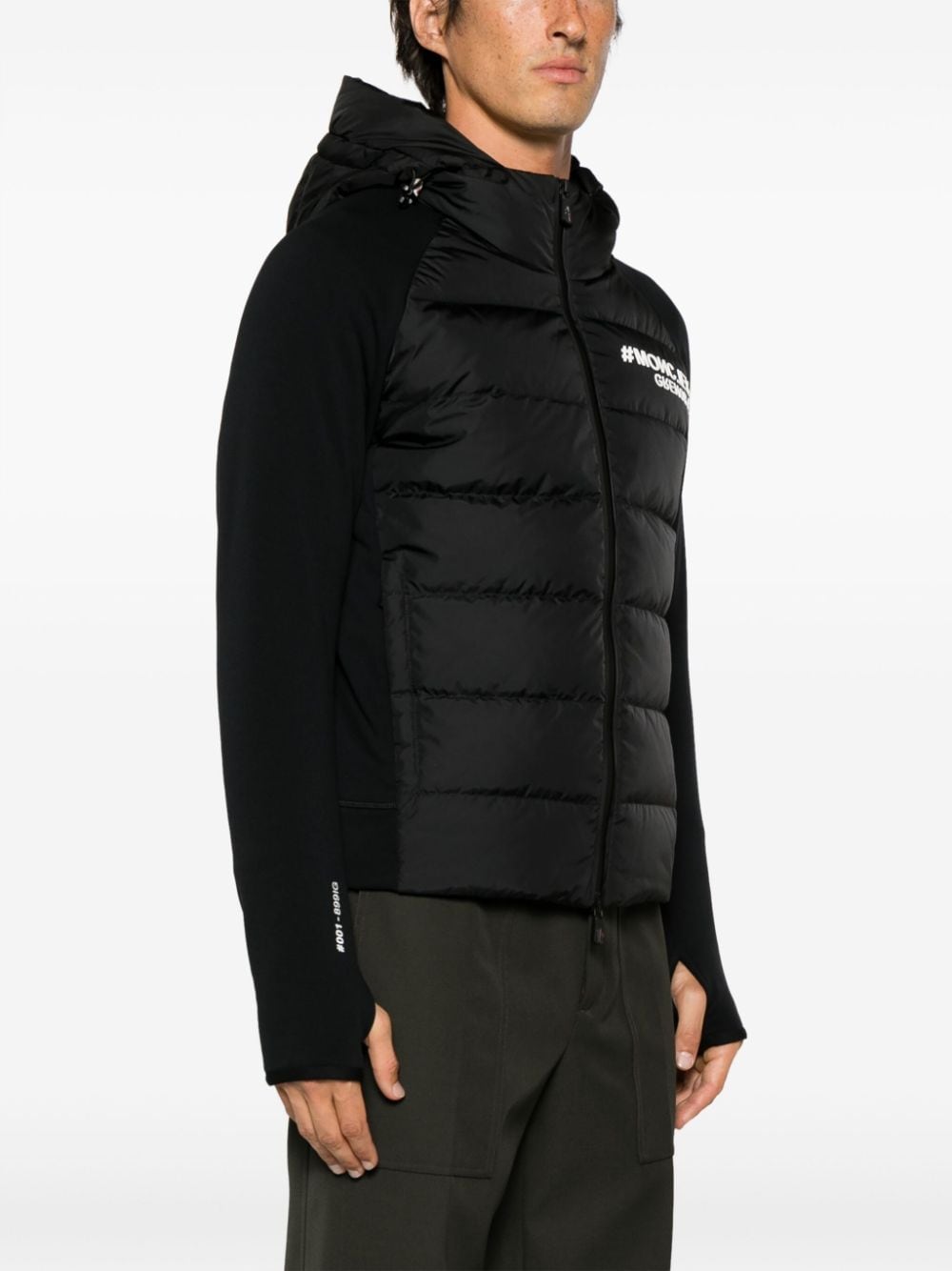 Shop Moncler Logo-print Hooded Jacket In Black