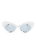 Versace Eyewear La Medusa oval-frame sunglasses - White