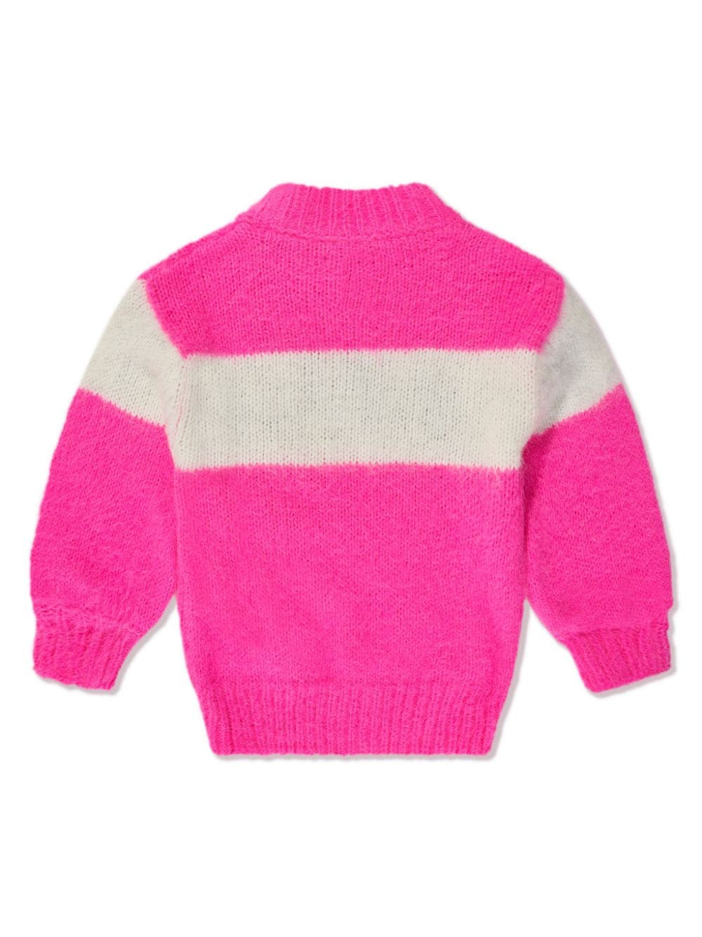 Shop Mc2 Saint Barth Intarsia-knit Mock-neck Jumper In Pink