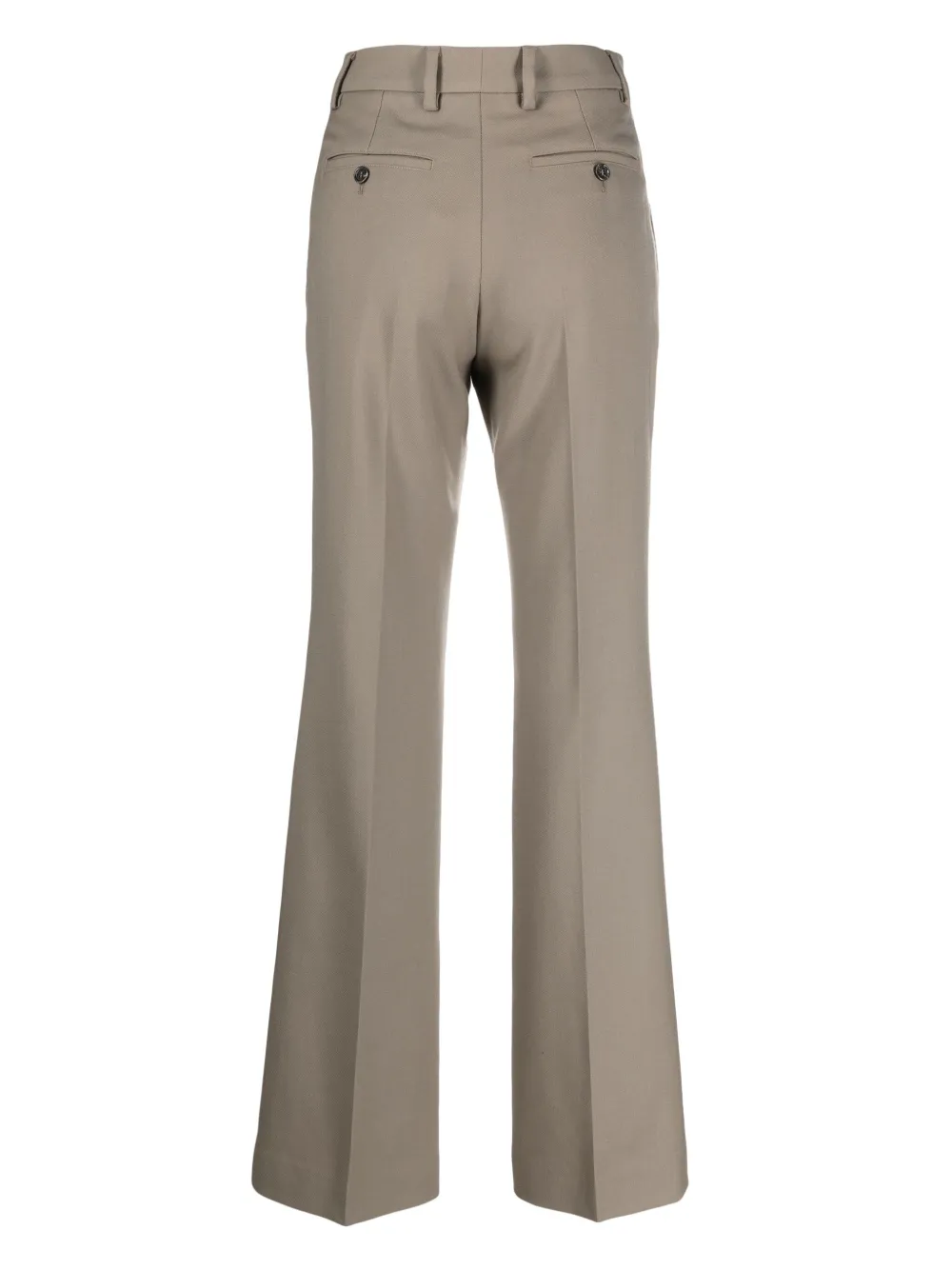 AMI Paris wool gabardine flared trousers - Beige