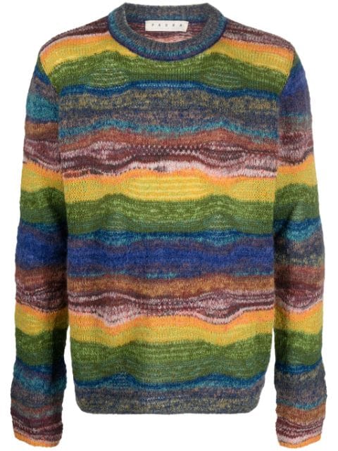 Paura intarsia-knit ribbed-trim jumper 