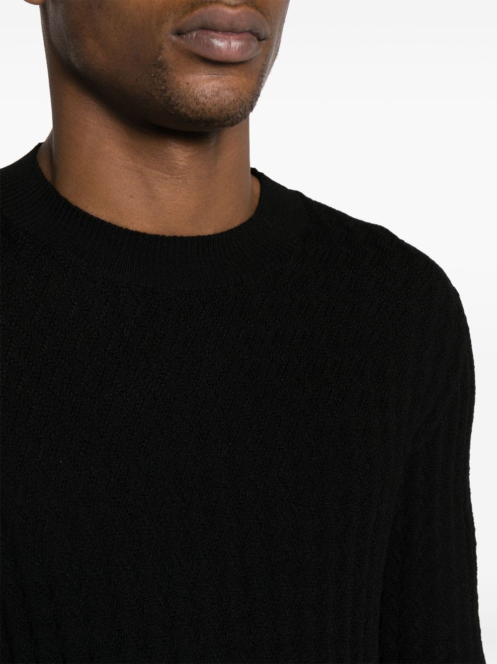 Tagliatore Gene zigzag-knit jumper Men