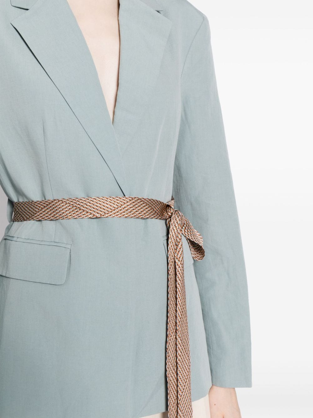 Shop Ulla Johnson Ellery Belted Blazer In Green