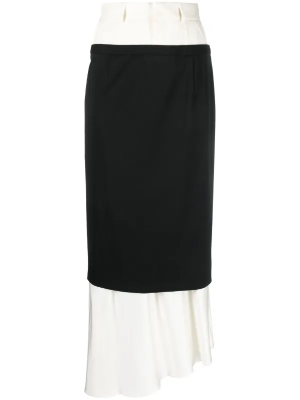 MM6 Maison Margiela Layered Midi Skirt - Farfetch