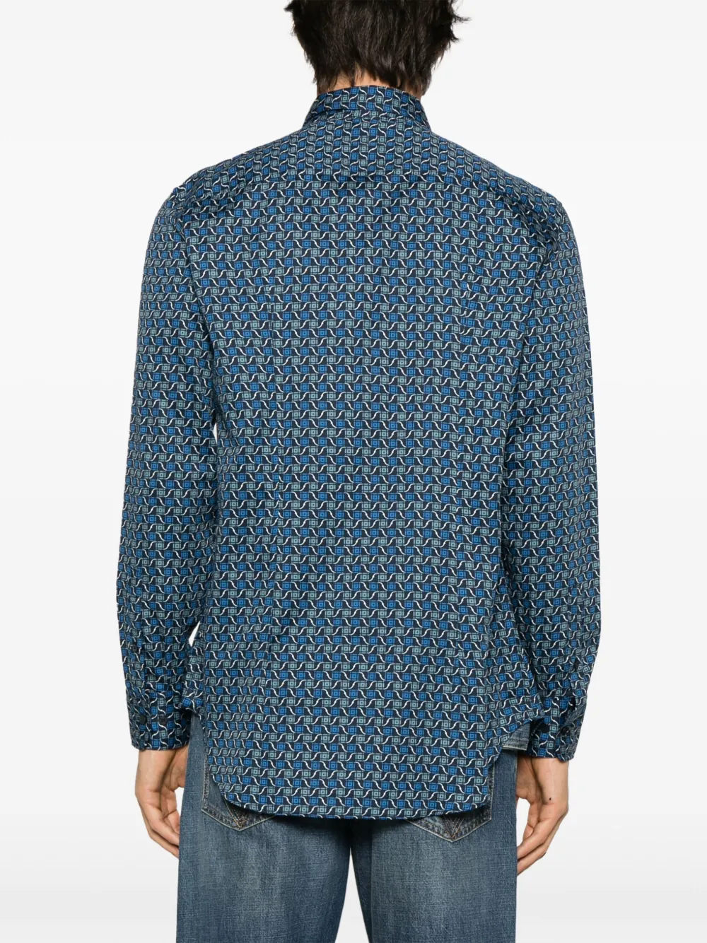 ETRO Overhemd met logoprint Blauw