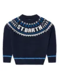 MC2 Saint Barth Kids fair isle-knit crew-neck jumper - Blue