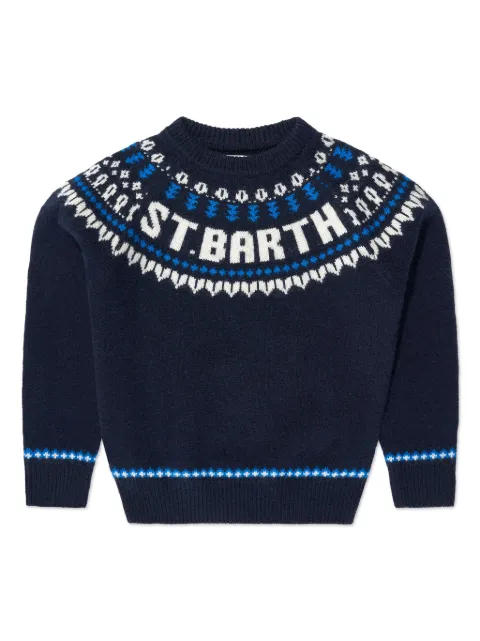 MC2 Saint Barth Kids fair isle-knit crew-neck jumper