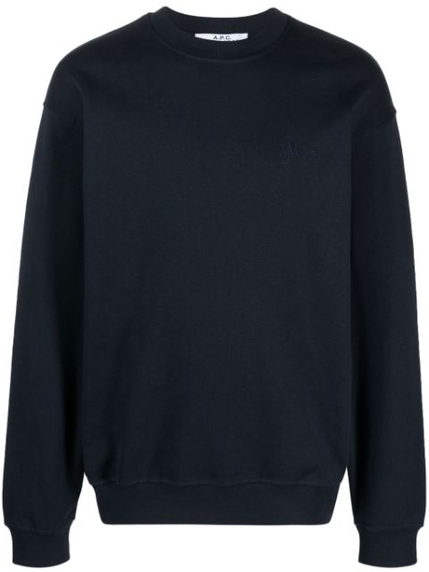 A.P.C. x JW Anderson logo-embroidered cotton sweatshirt Men