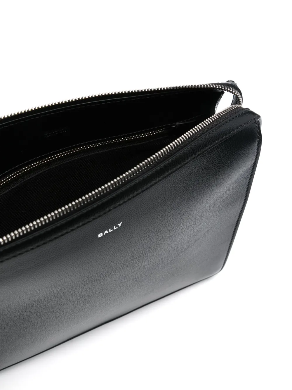 Shop Bally Banque Leather Clutch Bag In Black