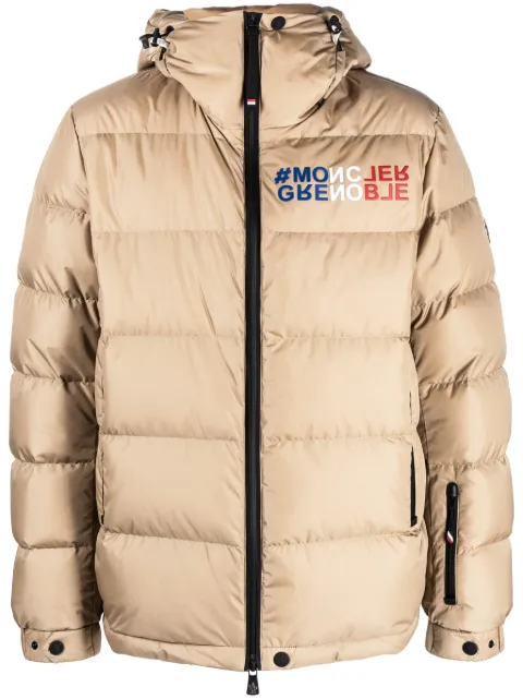 Moncler Grenoble chamarra capitonada con logo estampado