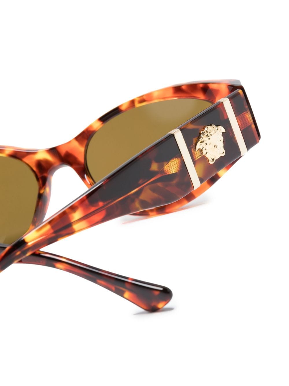 Versace Eyewear Zonnebril met cat-eye montuur Bruin