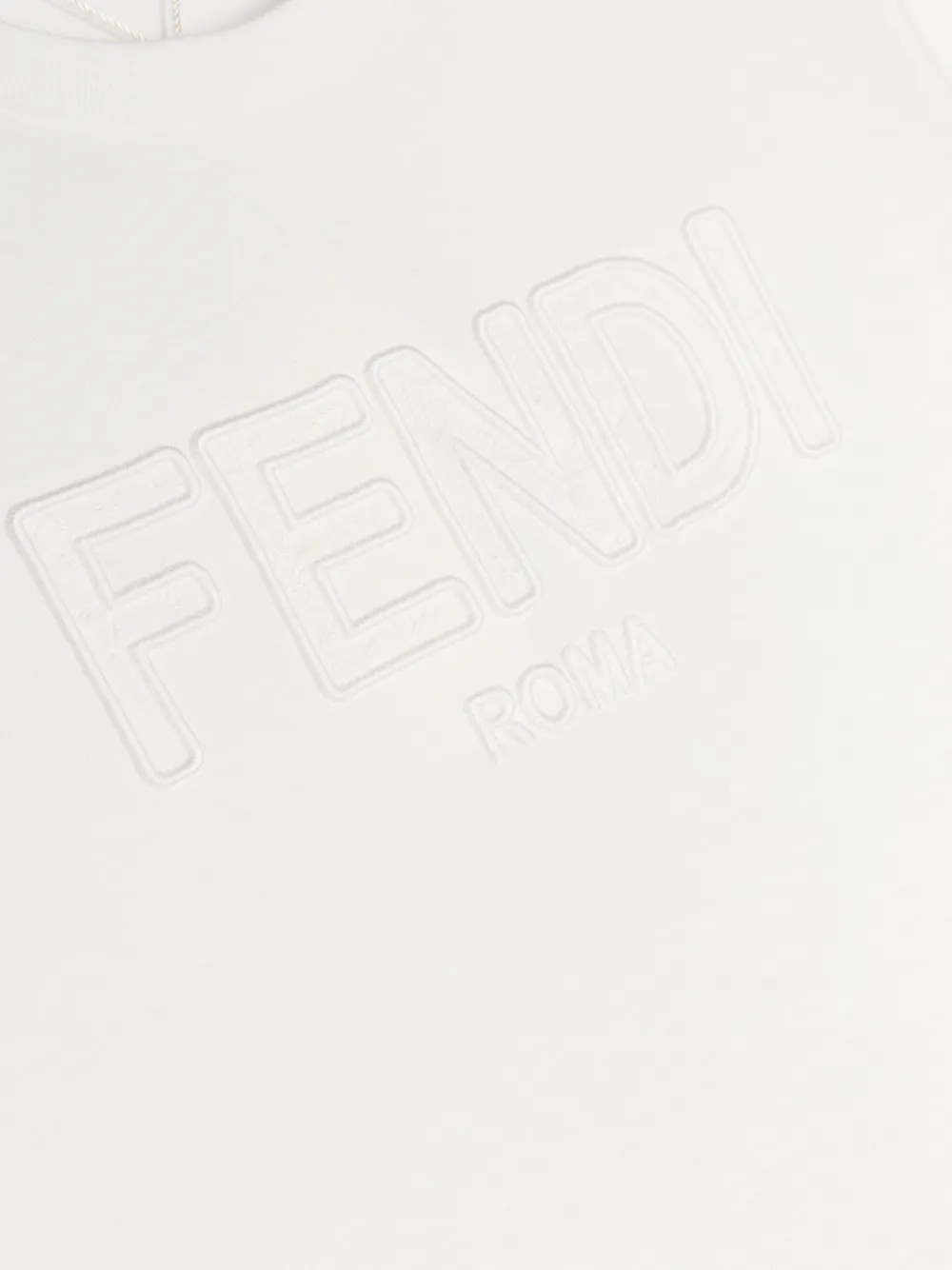Fendi Kids T-shirt met geborduurd logo Wit
