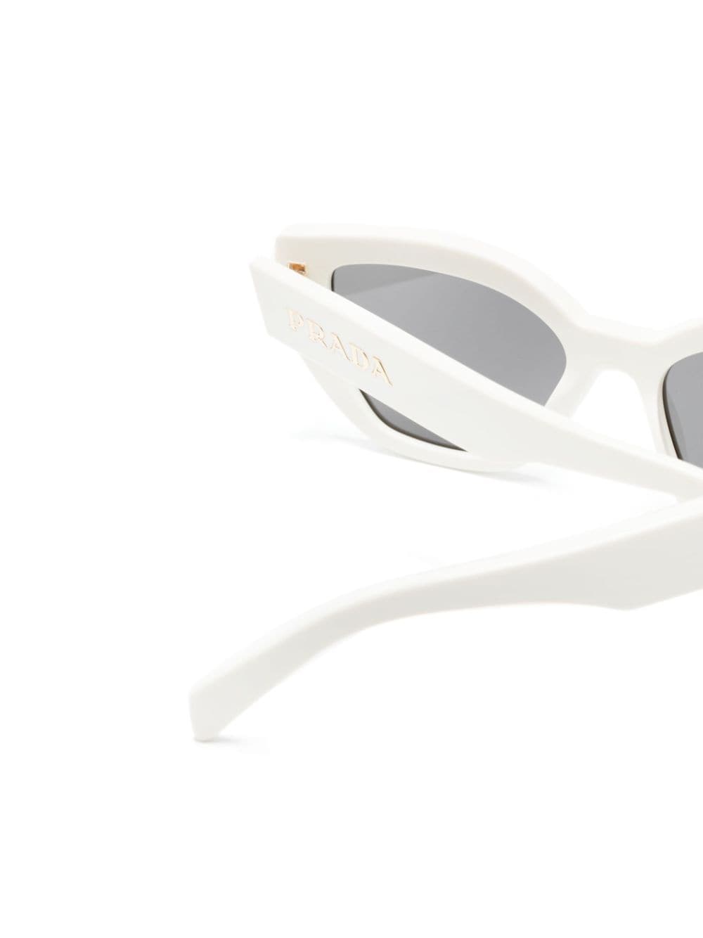 Shop Prada Cat-eye Sunglasses In White
