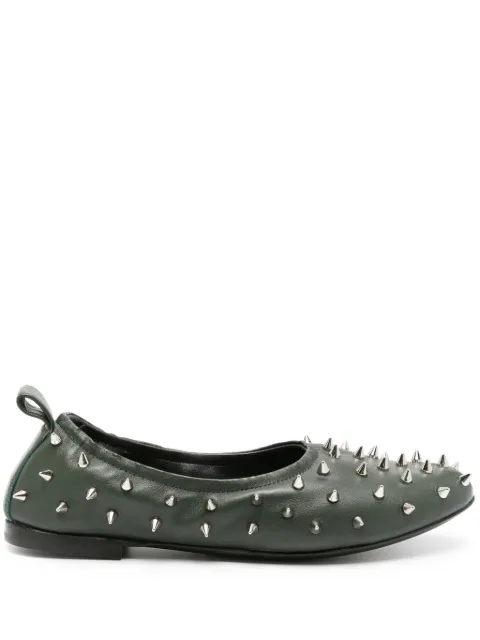 AGL Milly spike-stud leather ballerina shoes