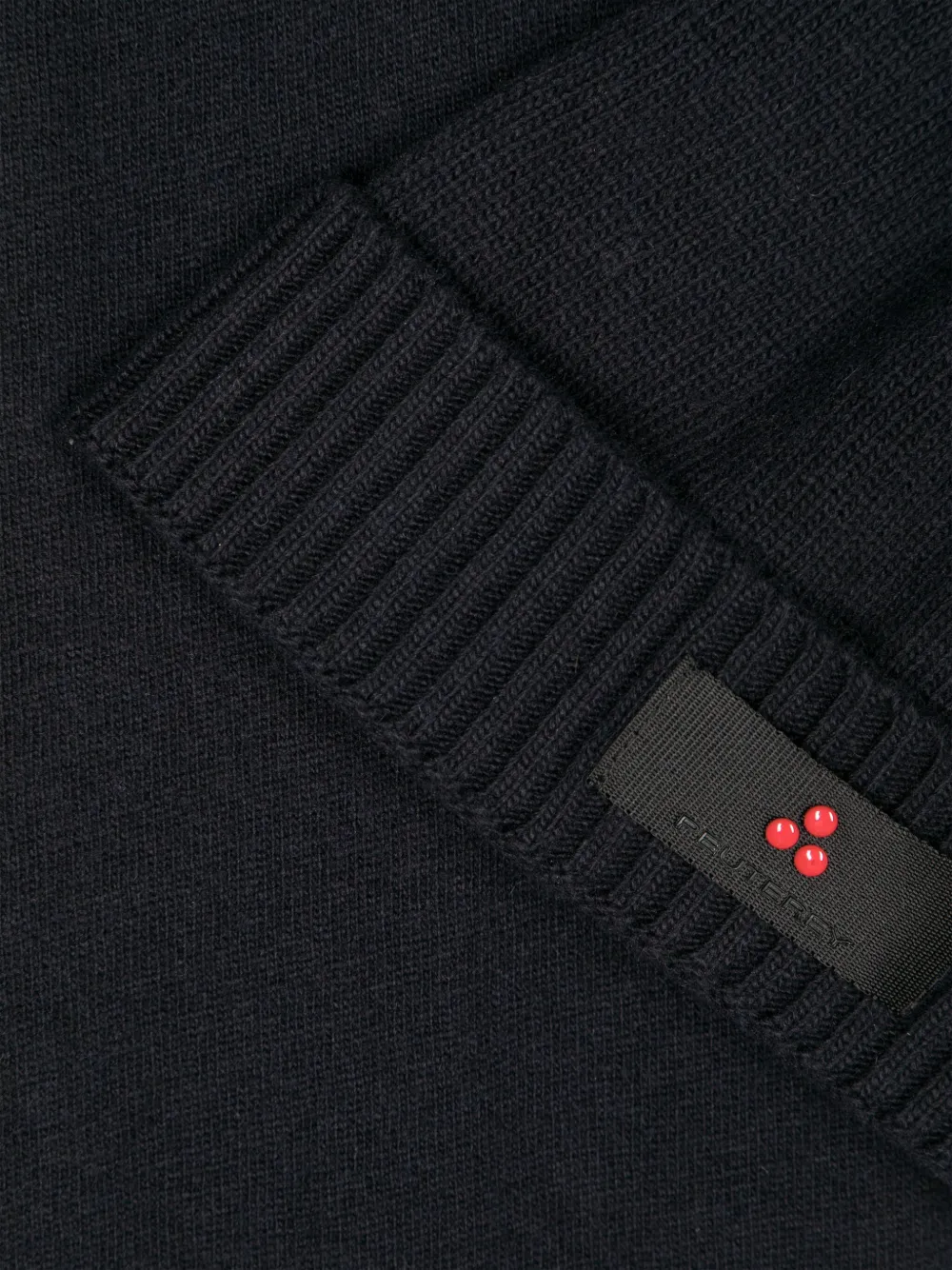 Peuterey Logo-patch Knitted Scarf Set In Blue