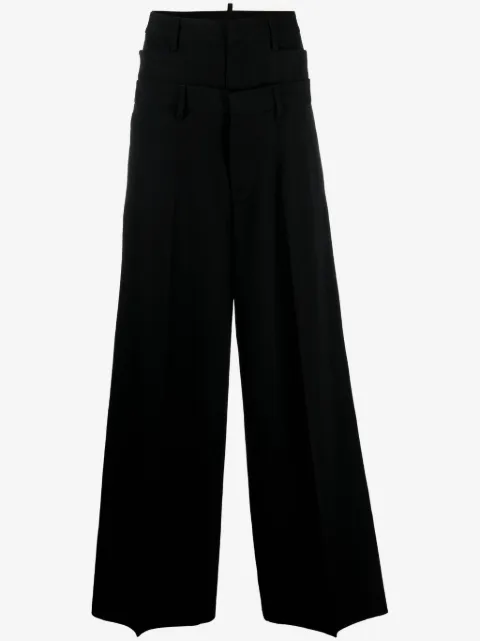 DSQUARED2 pantalones anchos a capas