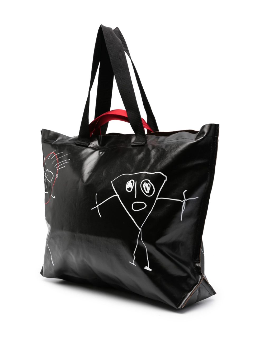 Shop Plan C Large Pili And Bianca Shoulder Bag In Black