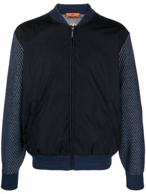 Missoni zigzag panelled bomber jacket