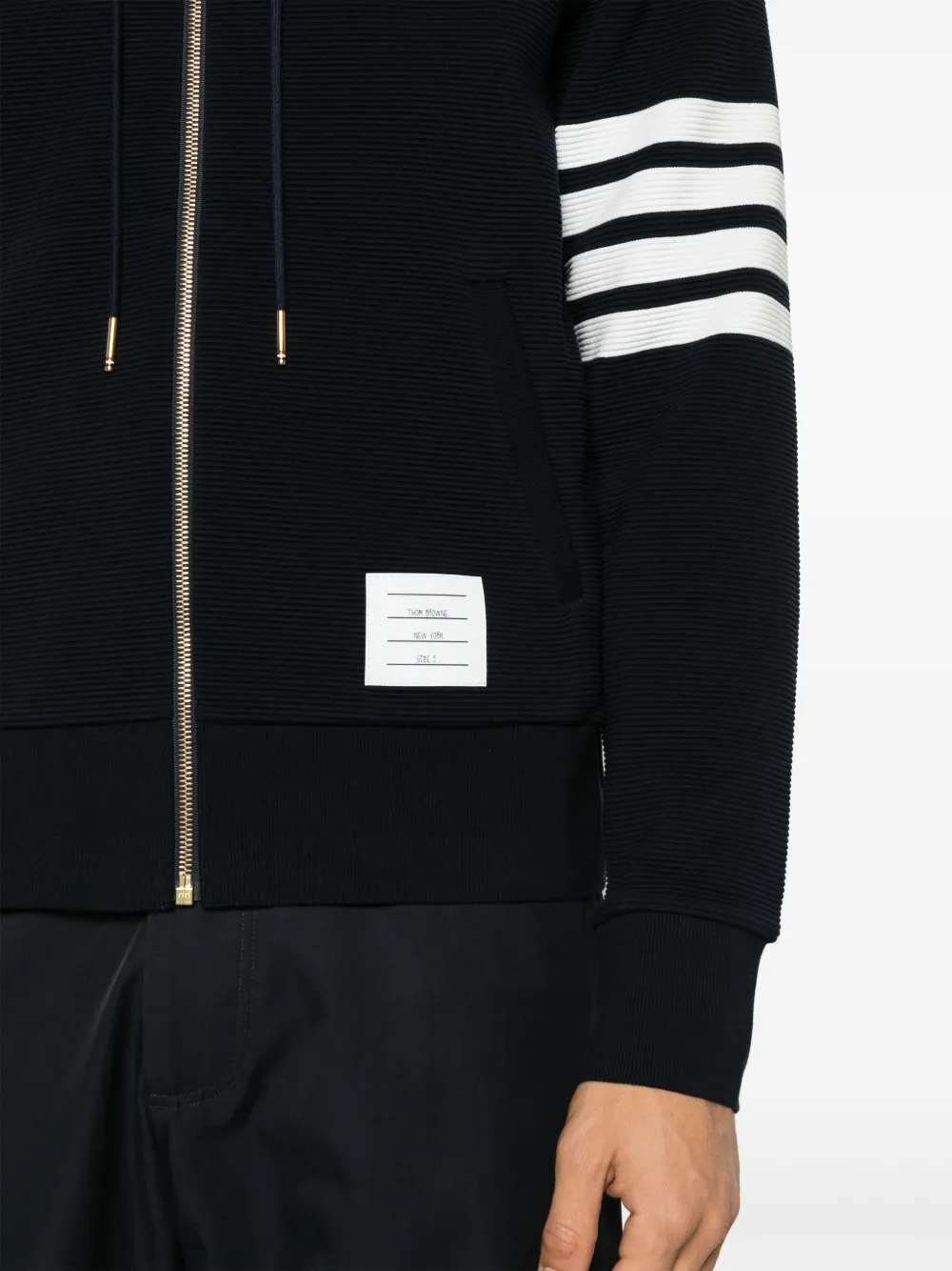 Thom Browne Hoodie met logopatch Blauw