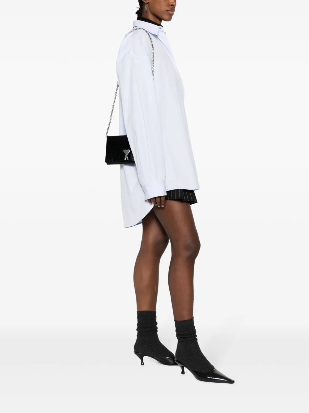AMI Paris Crossbodytas met logoplakkaat - Zwart