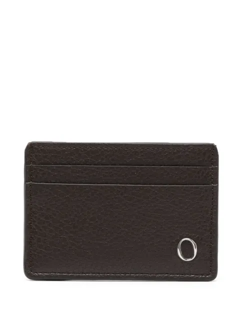 Orciani logo-plaque leather cardholder