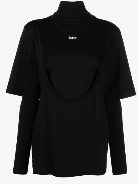 Off-White Meteor double-layer cotton T-shirt