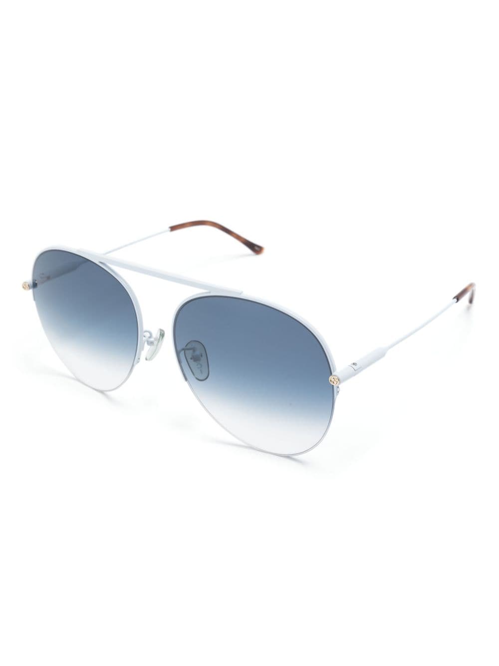 Gucci Eyewear gradient pilot-frame sunglasses Blauw