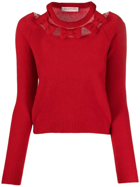 Valentino Garavani bow-embellished jumper