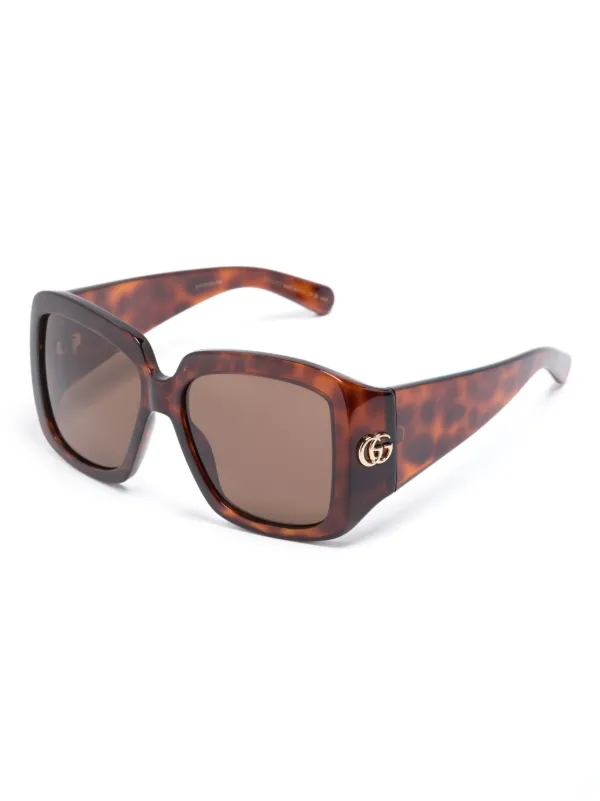 Gucci tortoiseshell 2024 oversized sunglasses