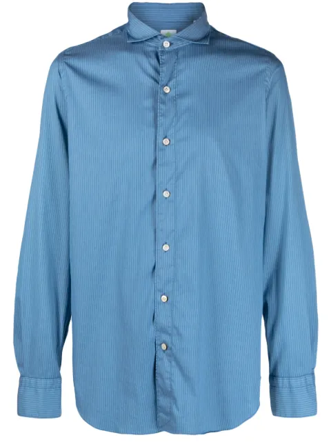 Finamore 1925 Napoli striped cotton blend shirt