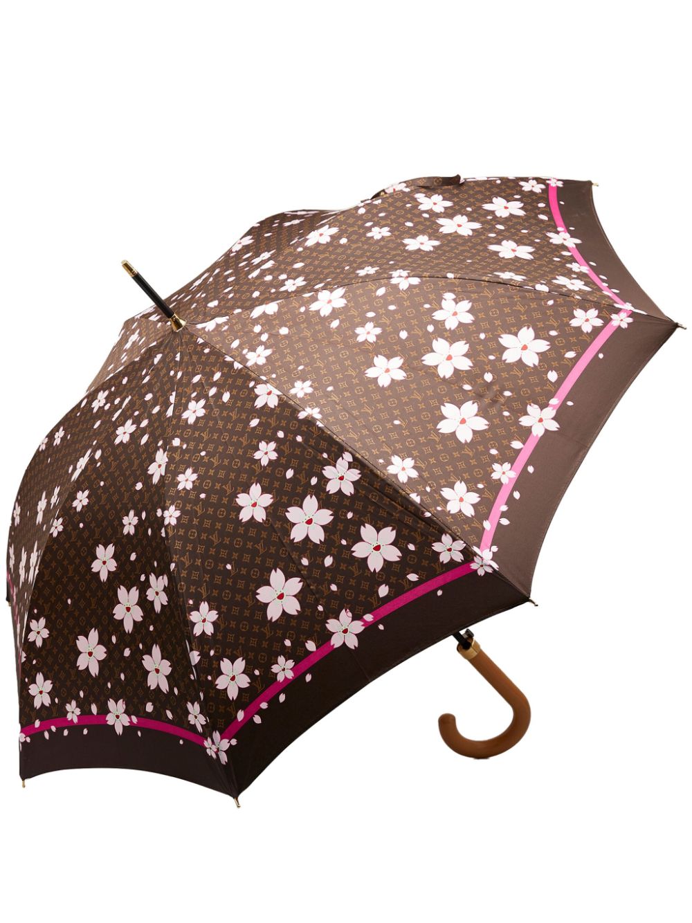 Authentic Louis Vuitton Monogram Parapluie Umbrella Cherry Blossom Black  Pink