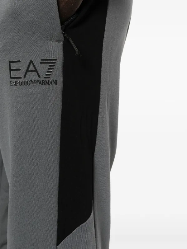 Ea7 Emporio Armani logo print Cotton Track Pants Farfetch