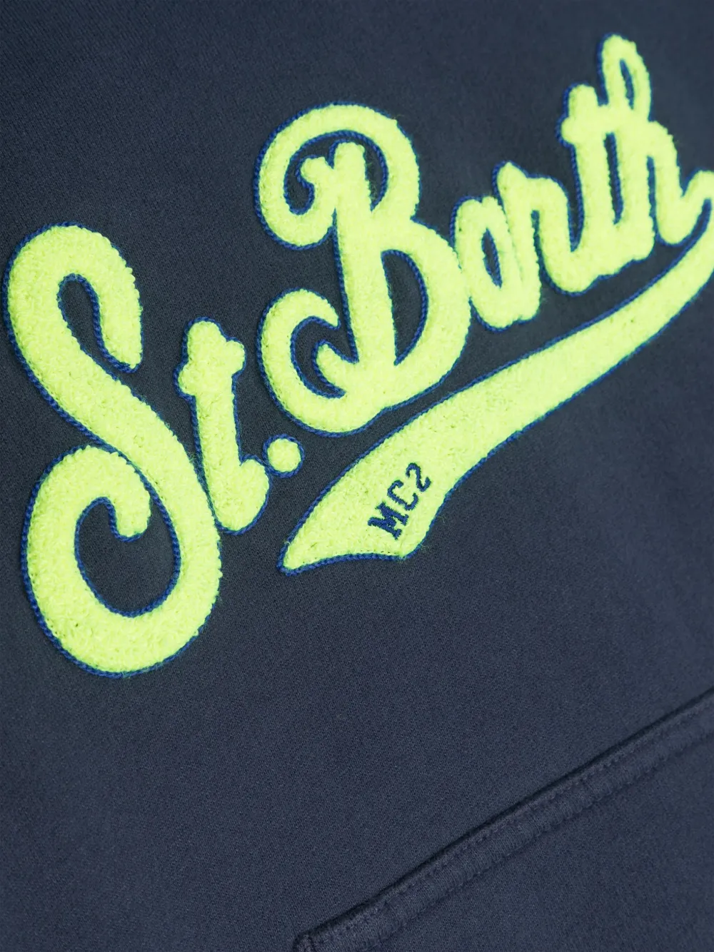 MC2 Saint Barth Kids Hoodie met logopatch Blauw