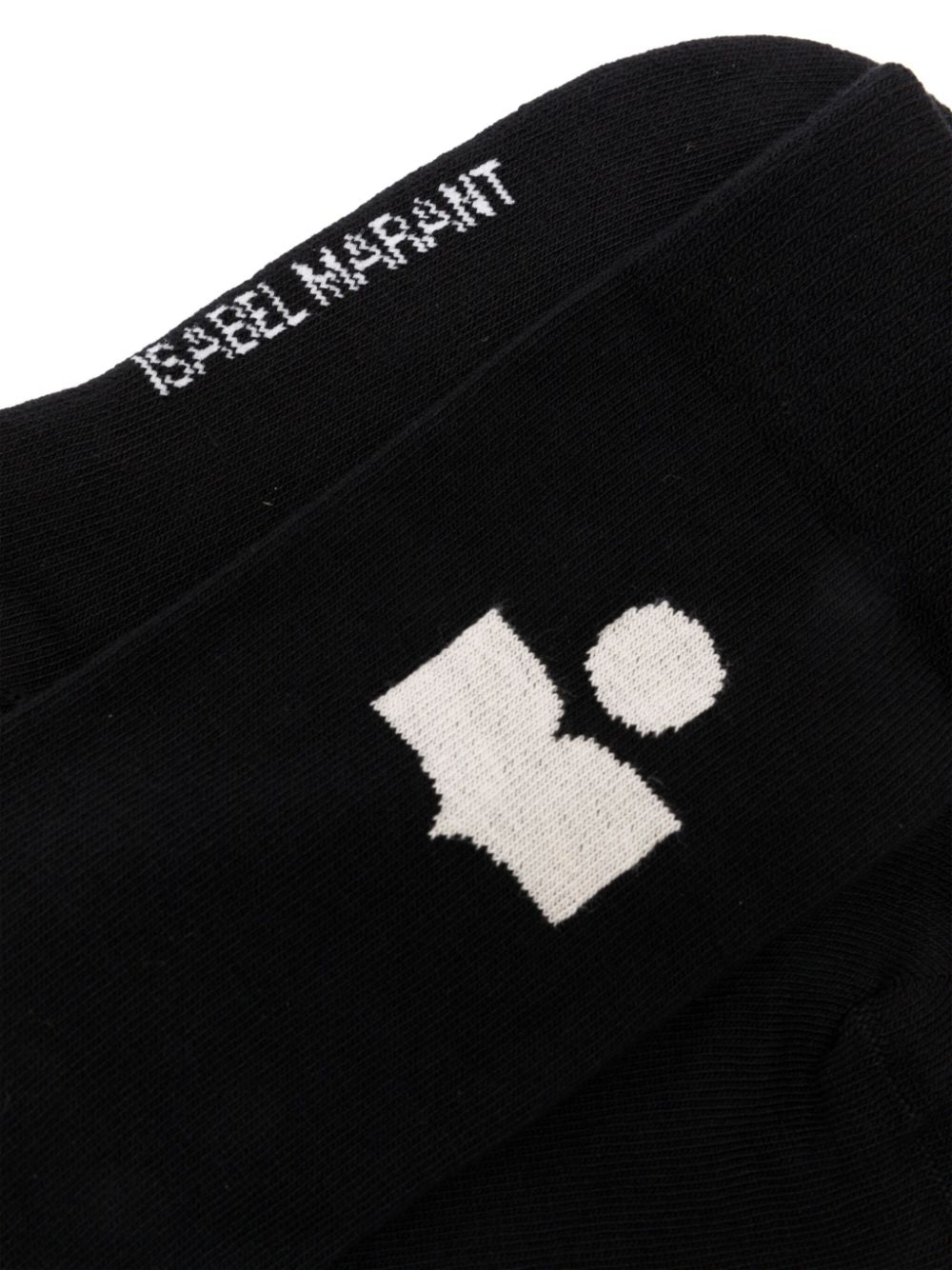 ISABEL MARANT Siloki logo-intarsia socks - Zwart